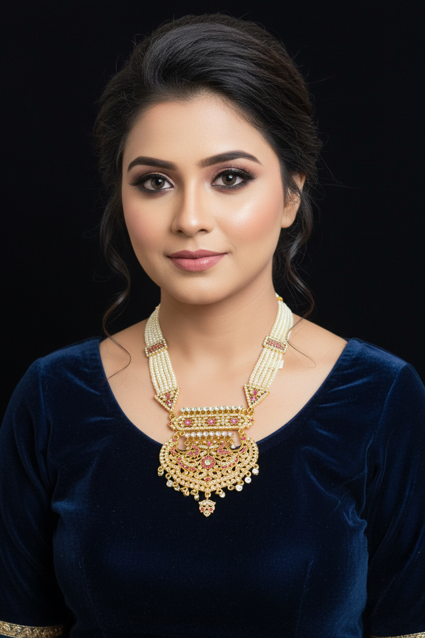 Pearl Ruby Necklace Model