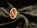 Diamond work gold ring