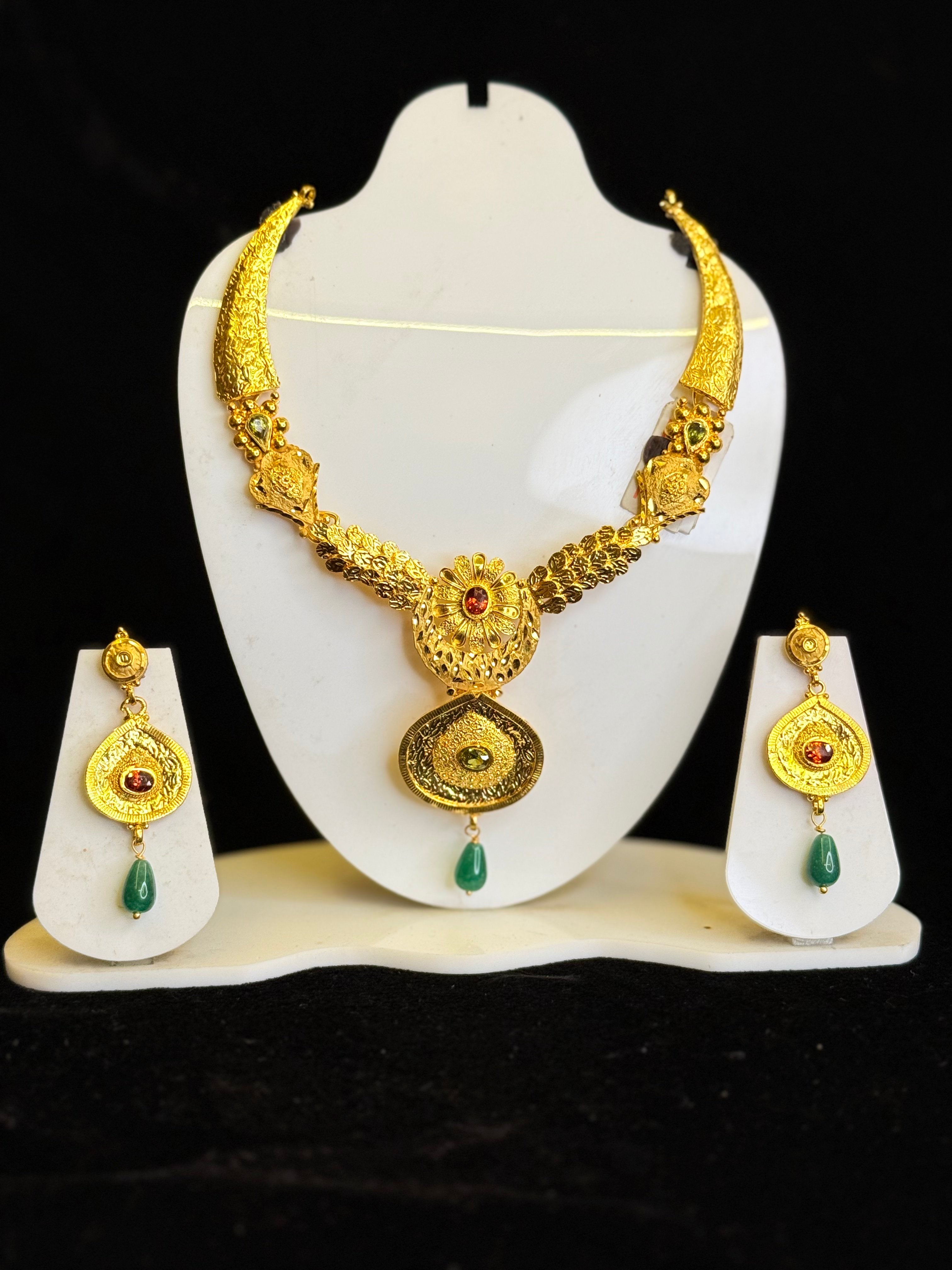 one gram  jewellery necklace set