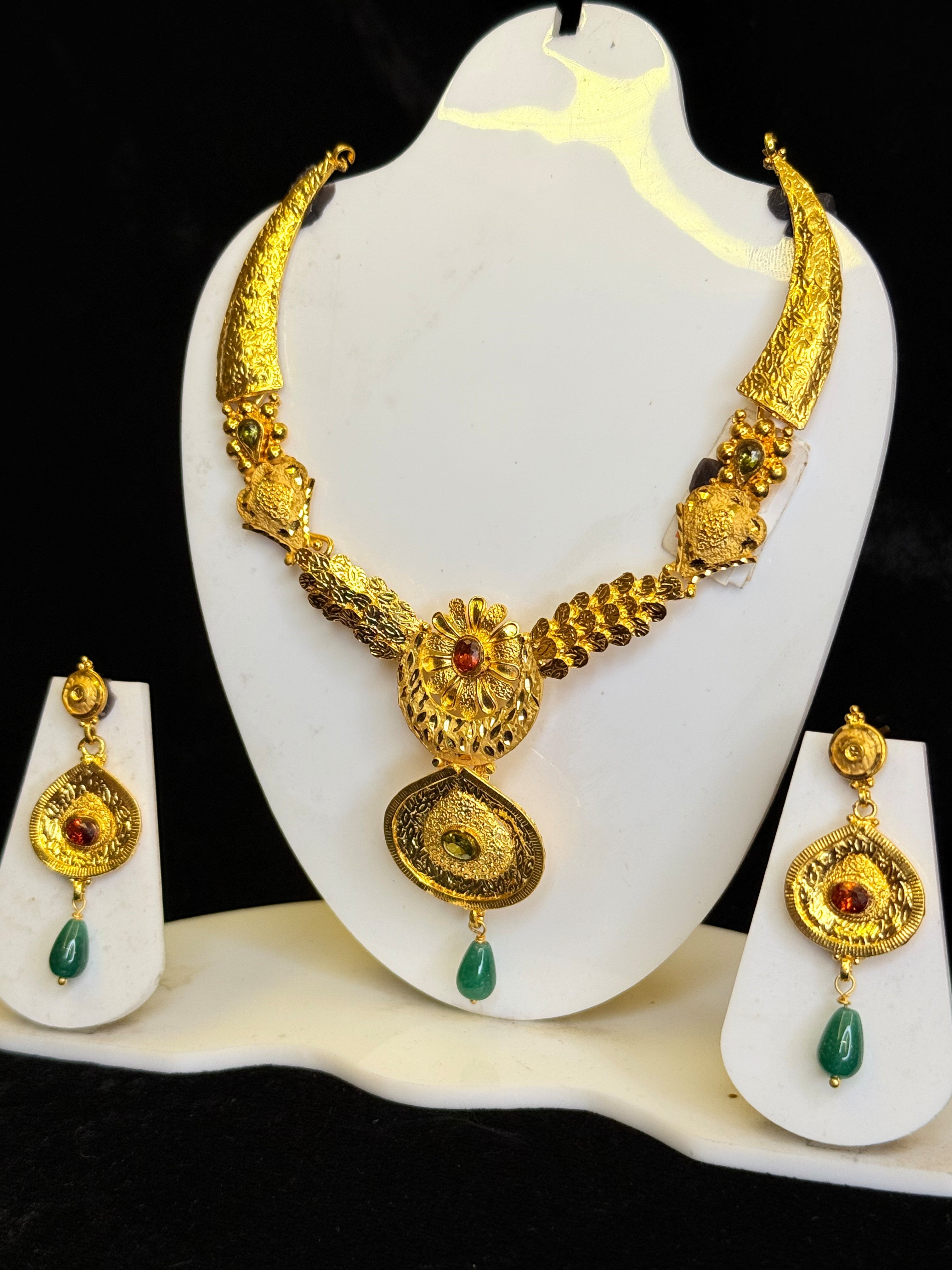 one gram  jewellery necklace set
