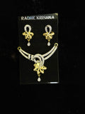 Pendant-earring set peacock