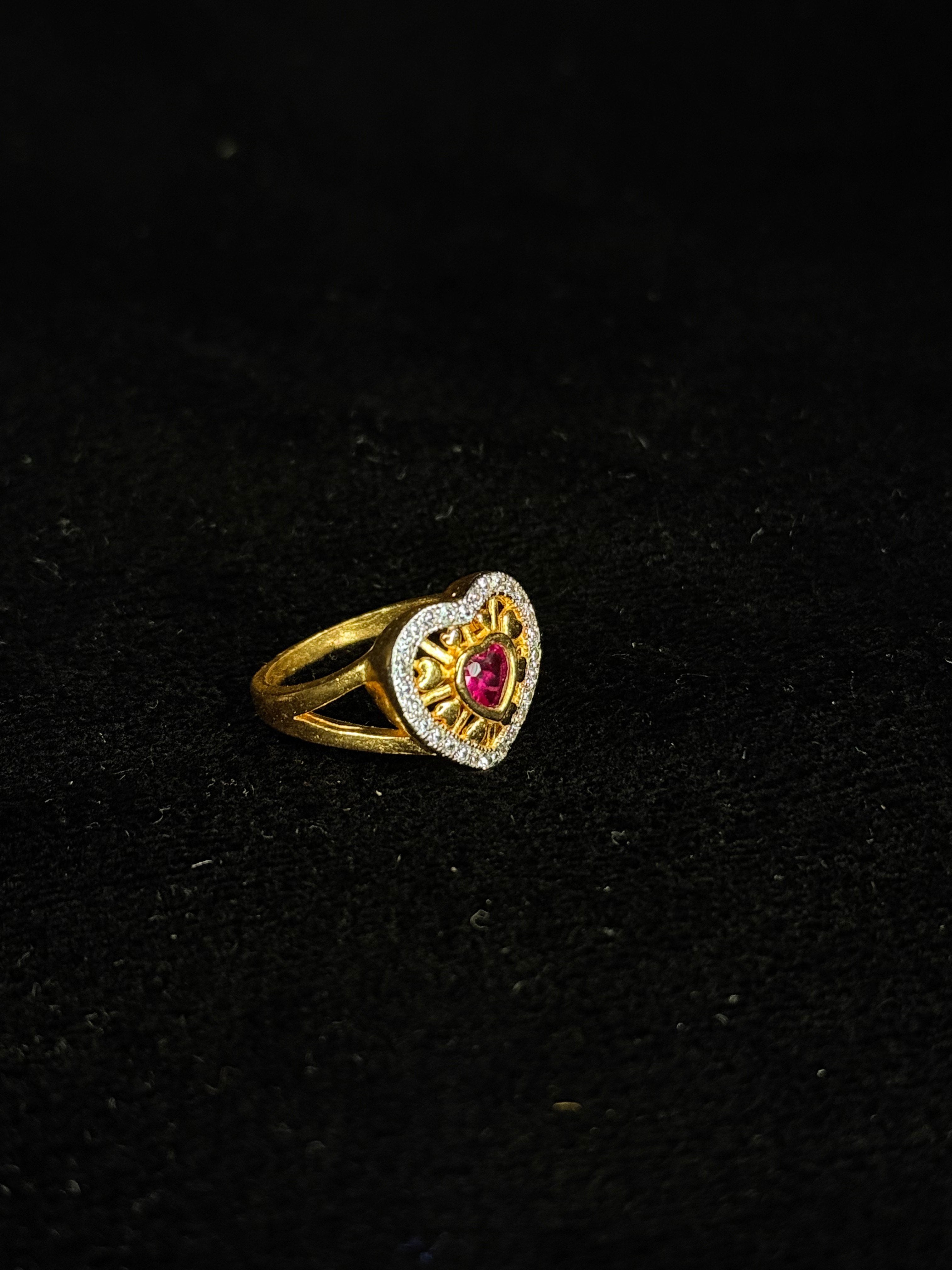 Heart shape ring with custom diamonds
